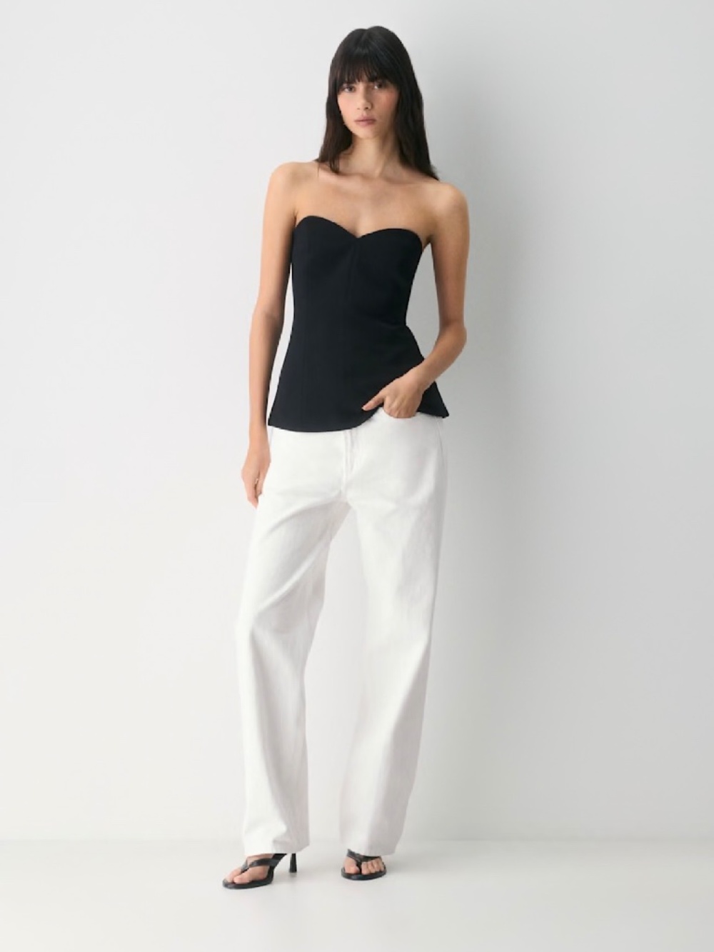 EUC ARITZIA x WILFRED - Black Commence Sweetheart Tube Top, 2 - Picture 2 of 7